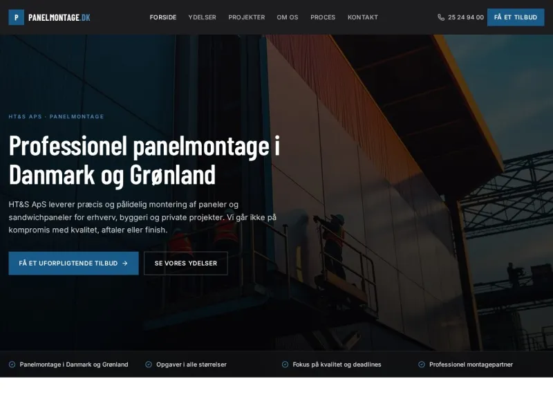 Screenshot af Panelmontage DK